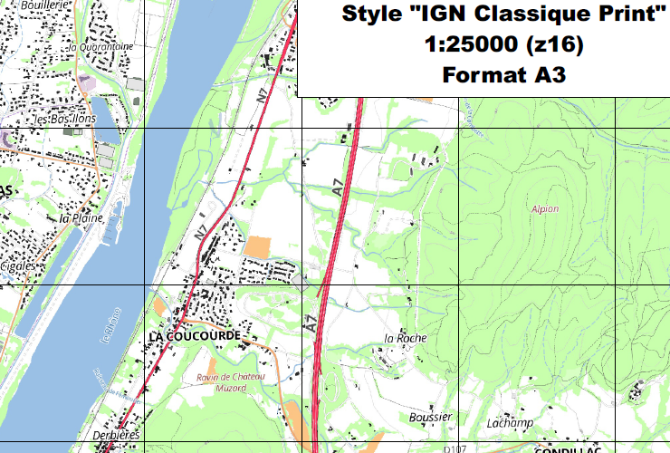 Plan IGN classique pour impression